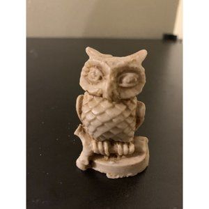 Stone Carved Miniature Owl Figurine Made in Mexico